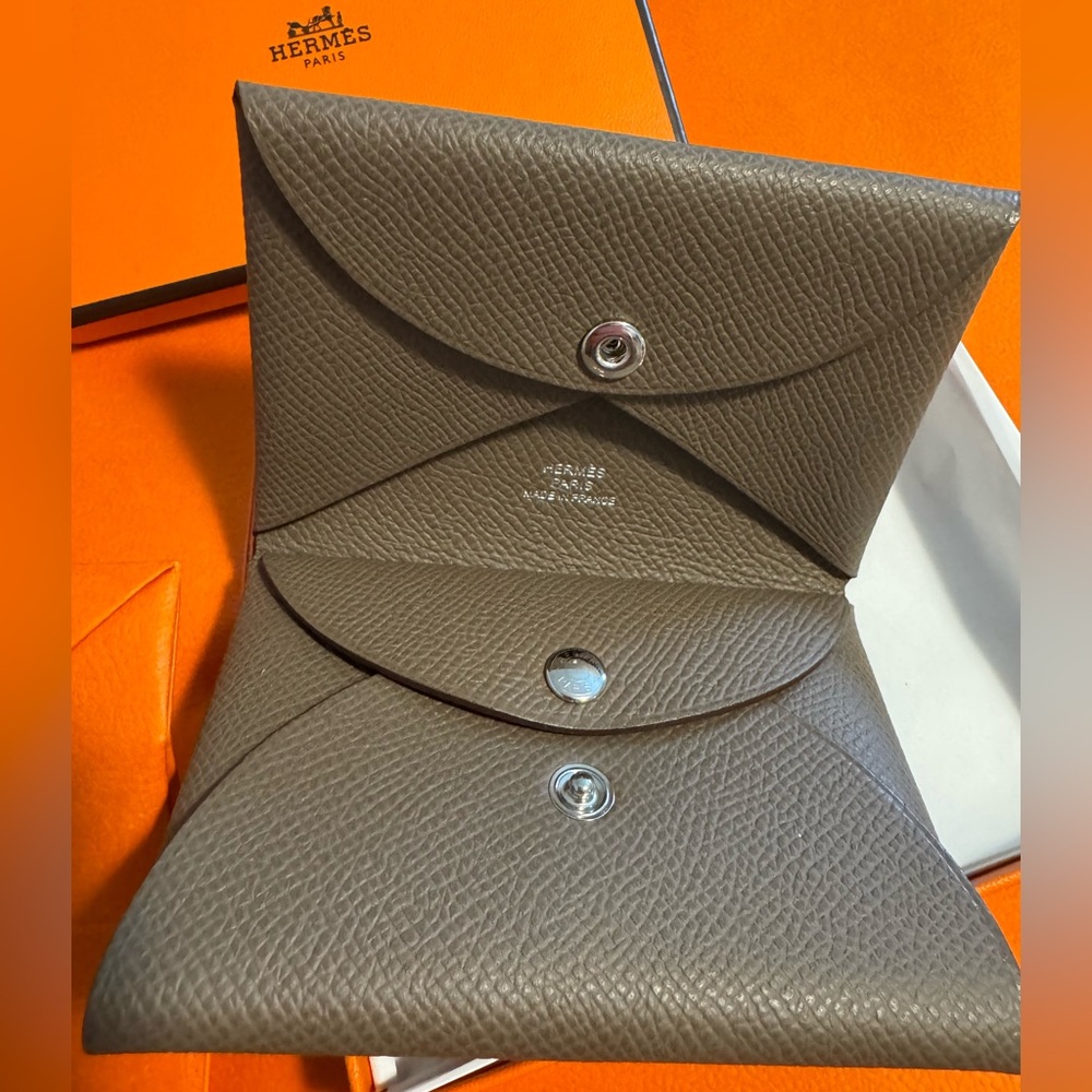 Hermès Calvi Duo Epsom Etope 18 card holder
